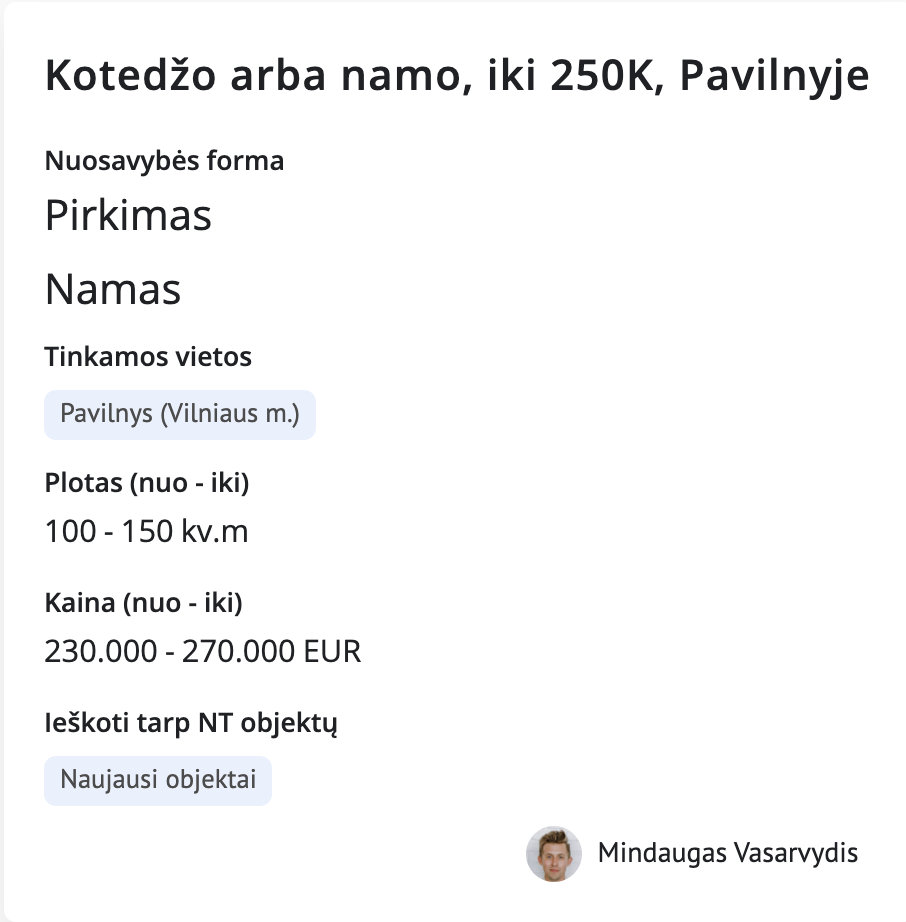 Pirkėjų poreikiai